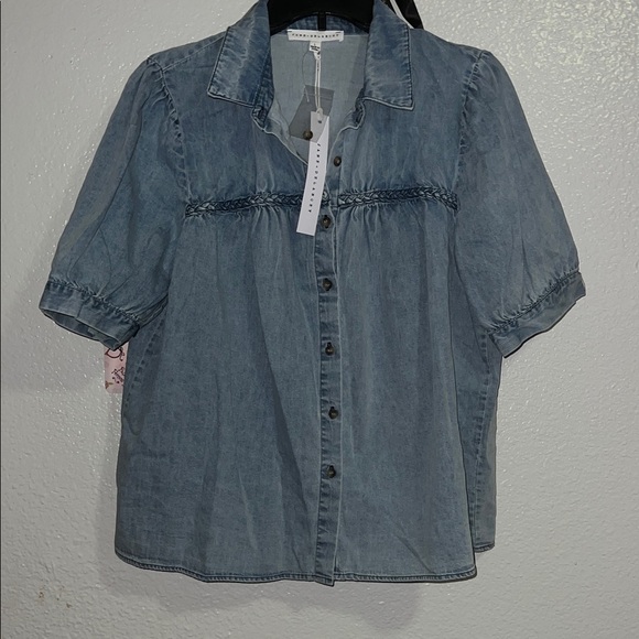 Jane and Delancey Tops - Jane and Delancey Light Blue Button Down Shirt